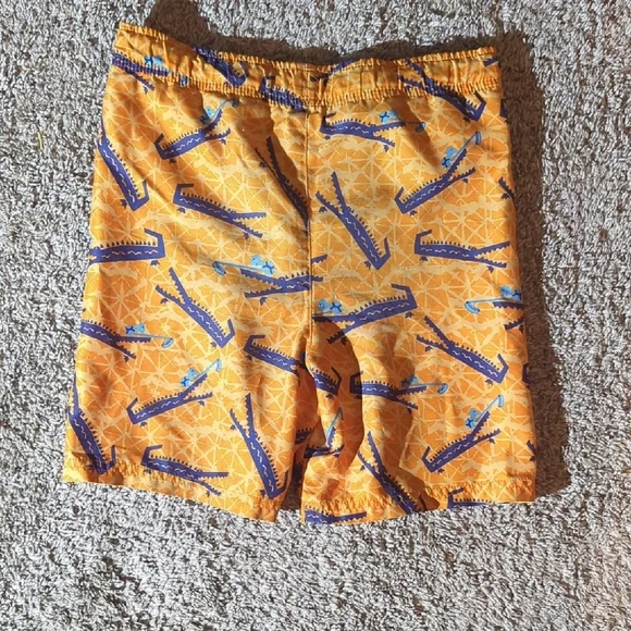 Orange Alligator Print Shorts - Picture 3 of 4